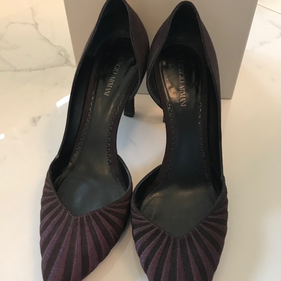 Giorgio Armani Pumps, High Heels, US 7.5, Dark Brown, Made in Italy $1095 SALE - Picture 4 of 6